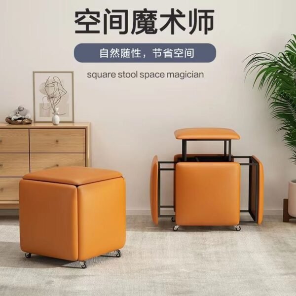 Cube Storage Stool Magic Cube Stools 5-in-1 – Multifunctional Seating & Storage – E ...
